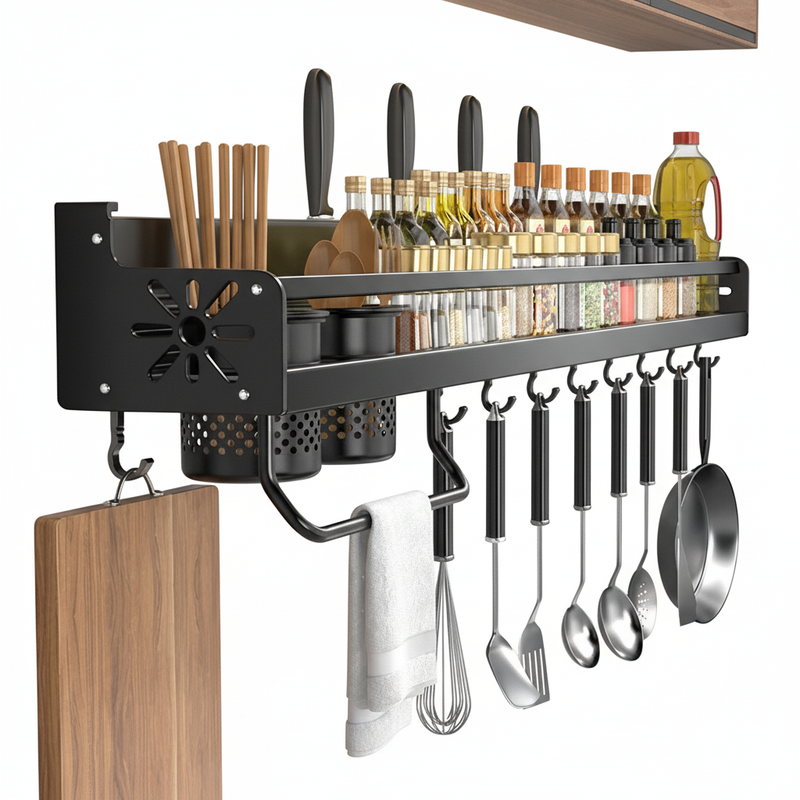 Prateleira Organizadora de Cozinha para Parede - Rack de Armazenamento