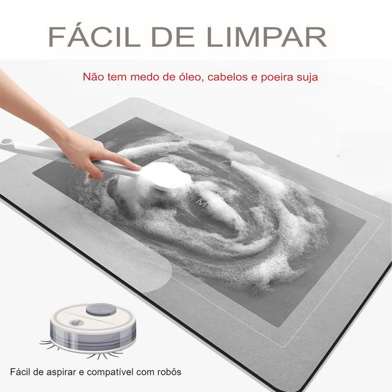 Tapete de Cozinha Antiderrapante Absorvente Silver!