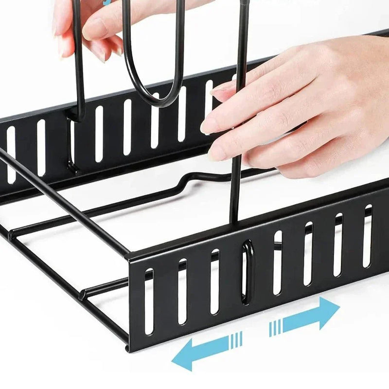 Prateleira Ajustável Organizadora de 8 Níveis para Panelas e Tampas